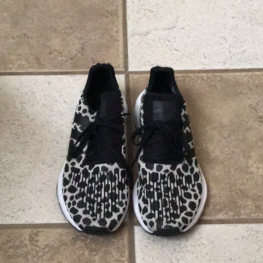 adidas Black and White Athletic Shoes